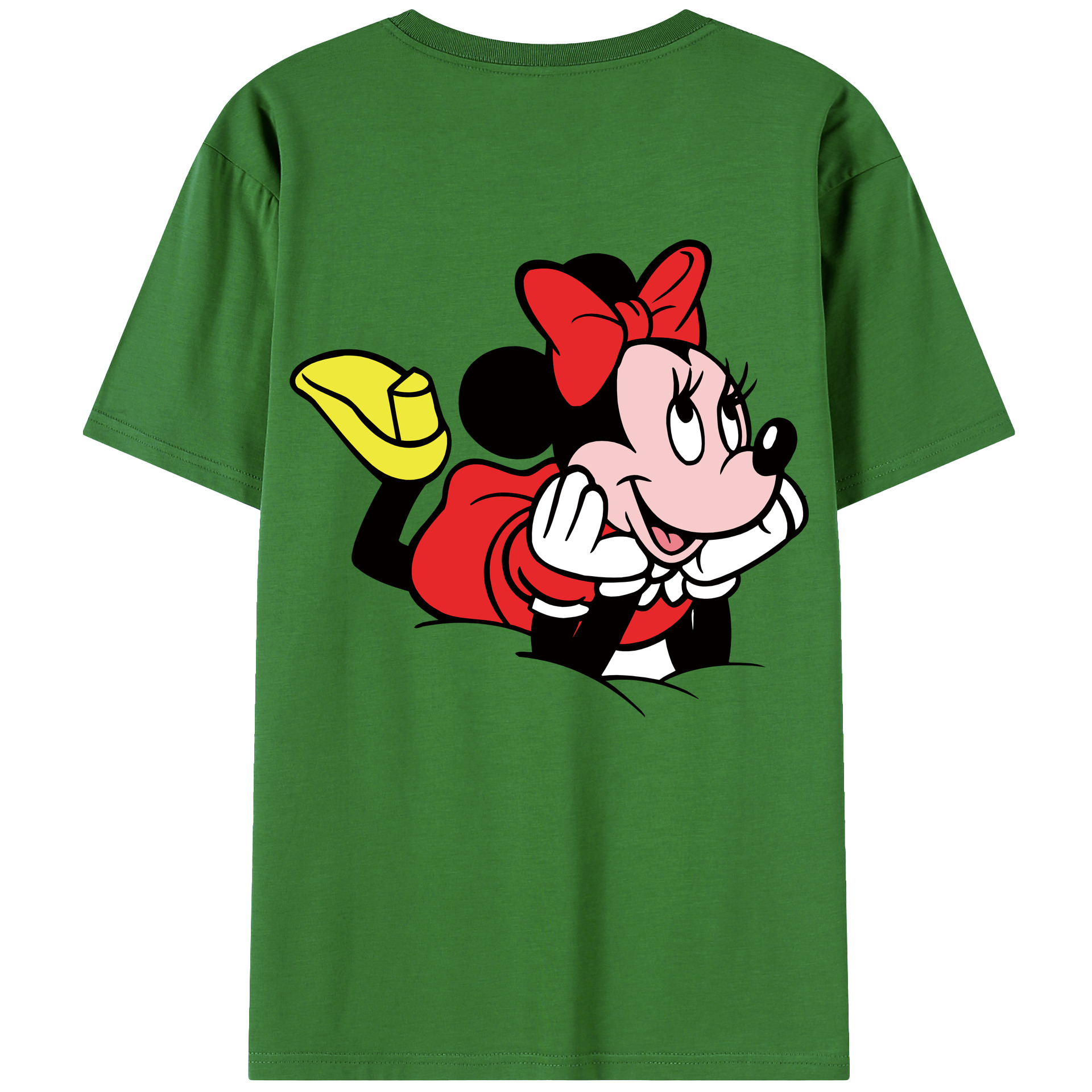 （画像用） ミッキーマウス Mickey Mouse レディース半袖Tシャツ(バックプリント)